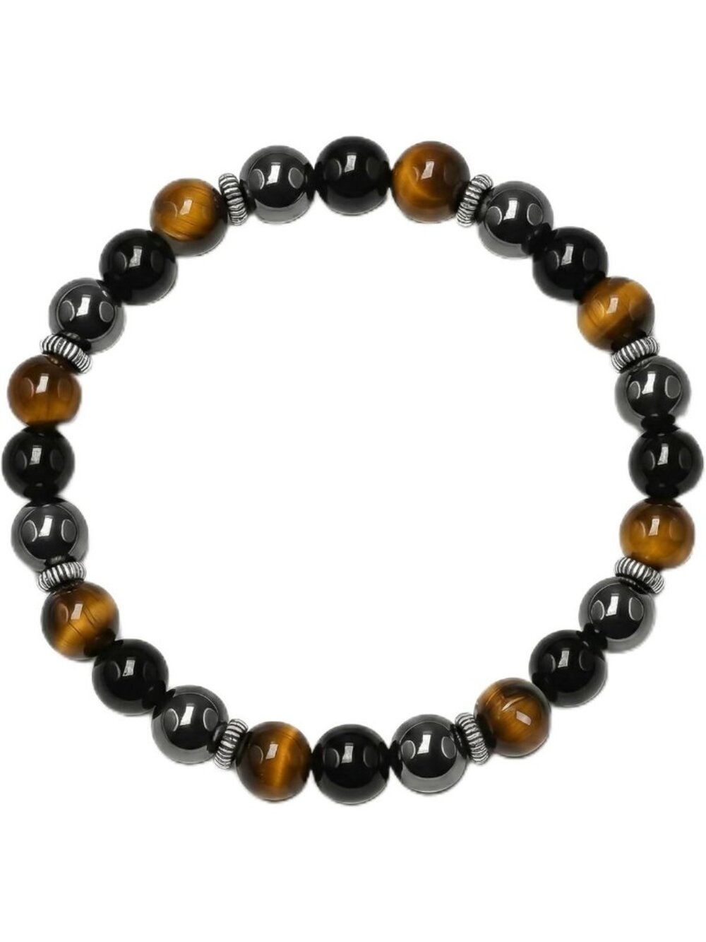 Extra Strength Energy Protection Bracelet - Tiger's Eye, Hematite, Black
